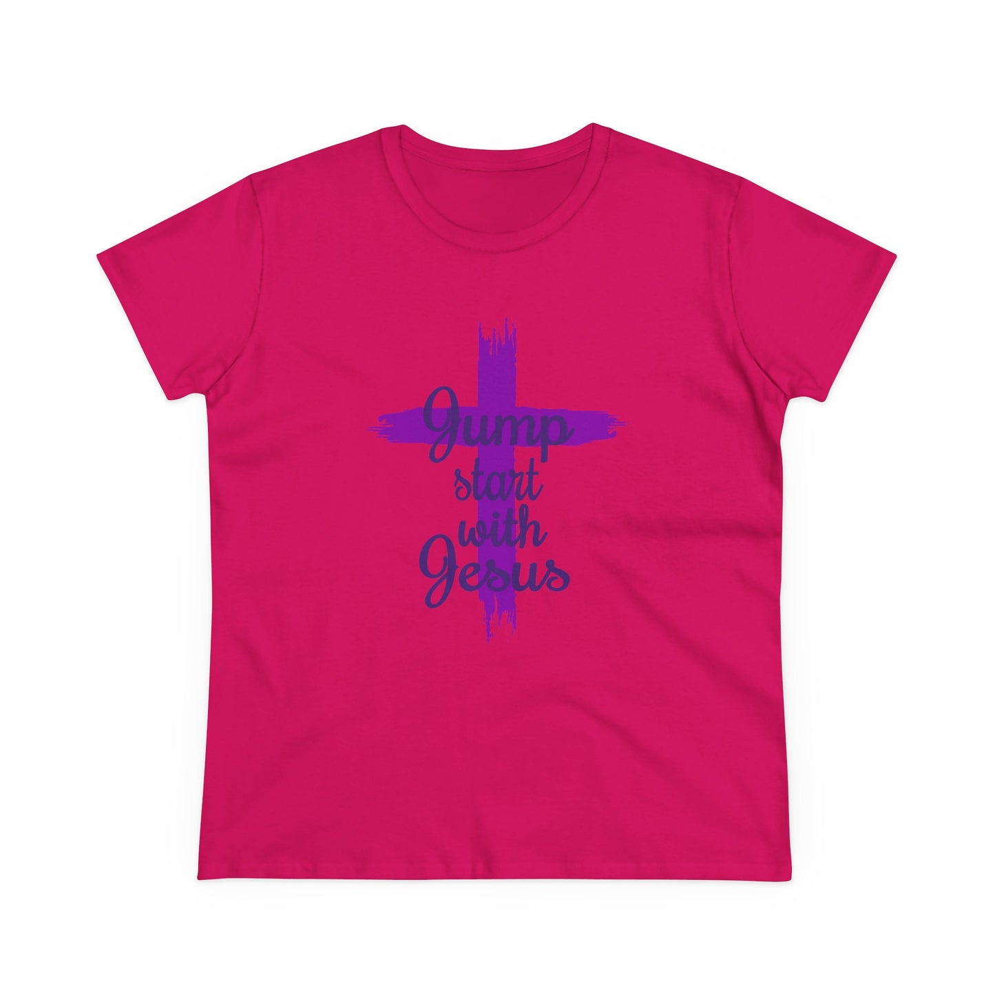 Women's Jump Start Purple Cross Tee