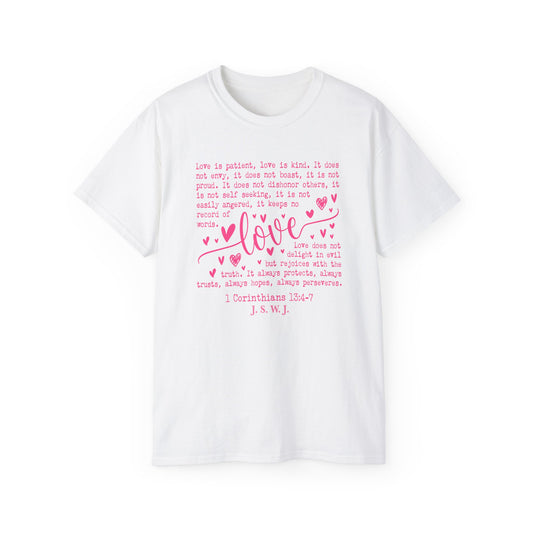Unisex Tee Love Pink WN