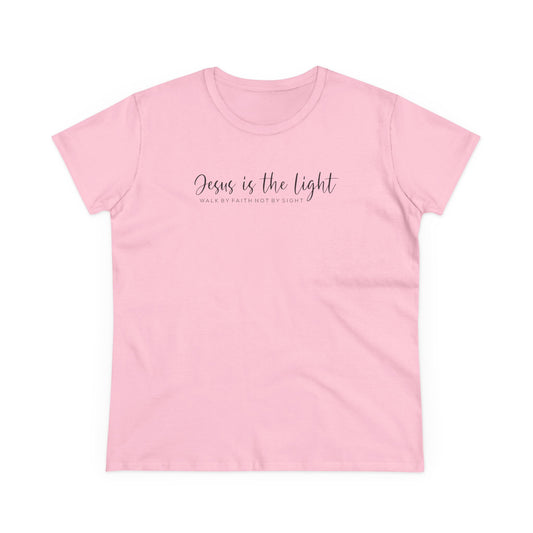 Women's Tee - "Jesus is the Light" Minimalist Shirt