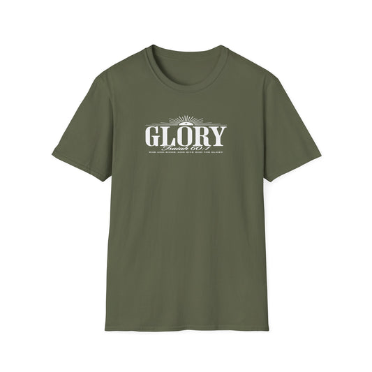 Glory Isaiah 60:1 Christian T-Shirt — Vintage Sunrise Faith Tee
