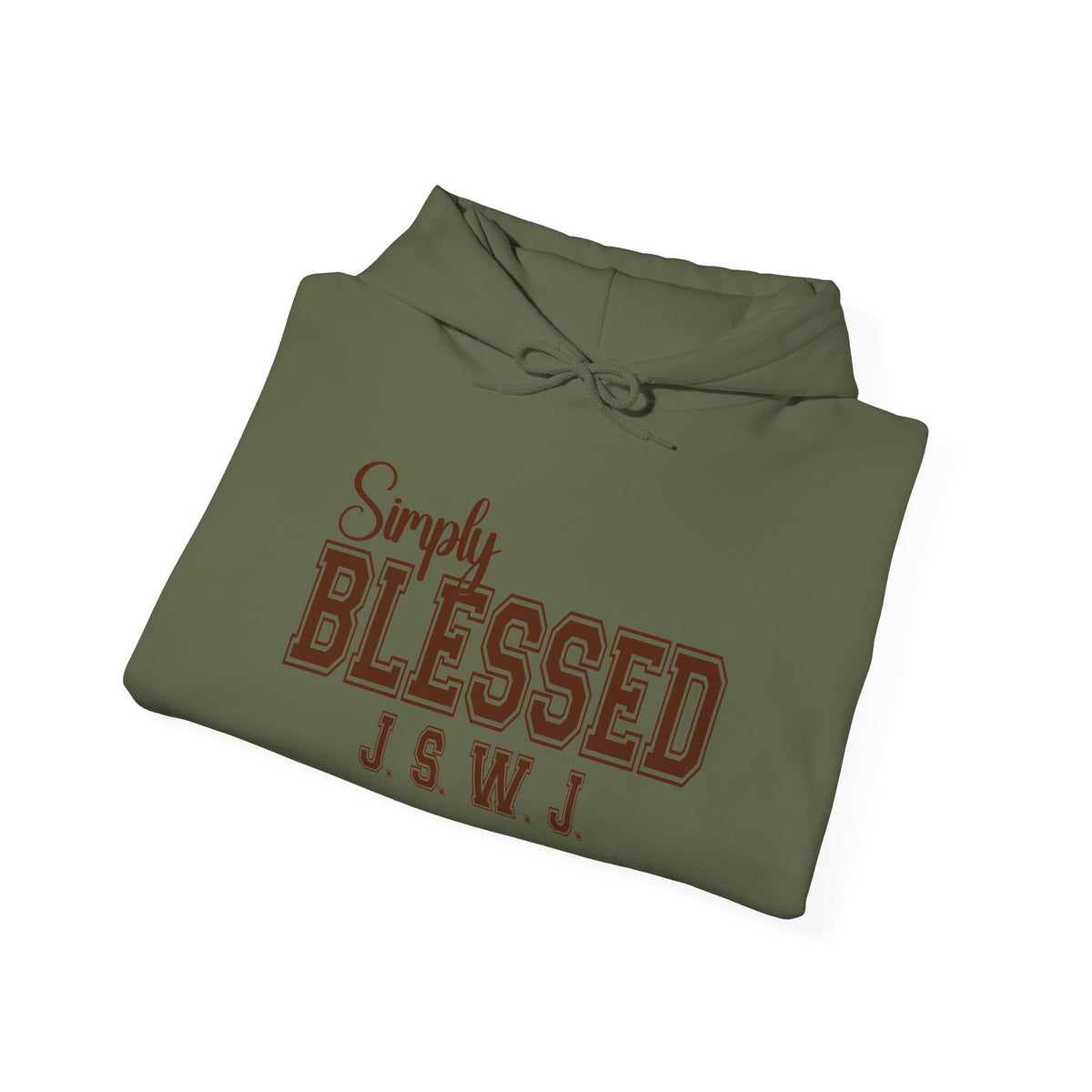 Simply Blessed Hoodie — 'Simply BLESSED' Comfort Pullover with Script & Block Lettering