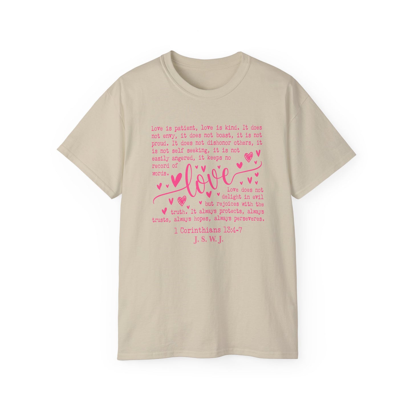 Unisex  Tee Love Pink WN