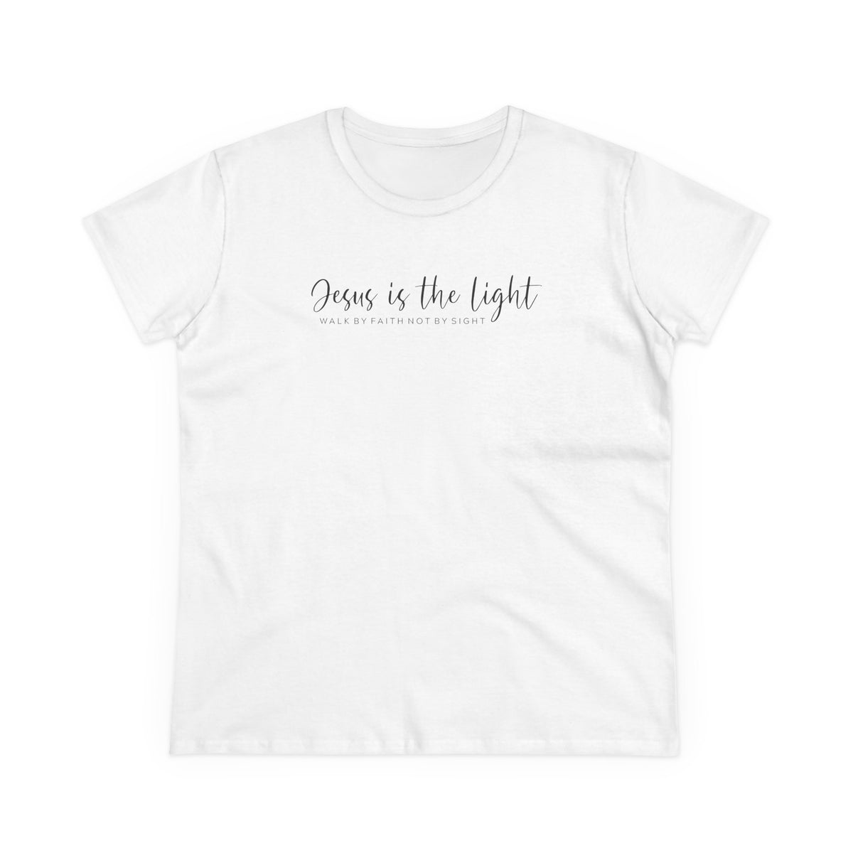 Women's Tee - "Jesus is the Light" Minimalist Shirt