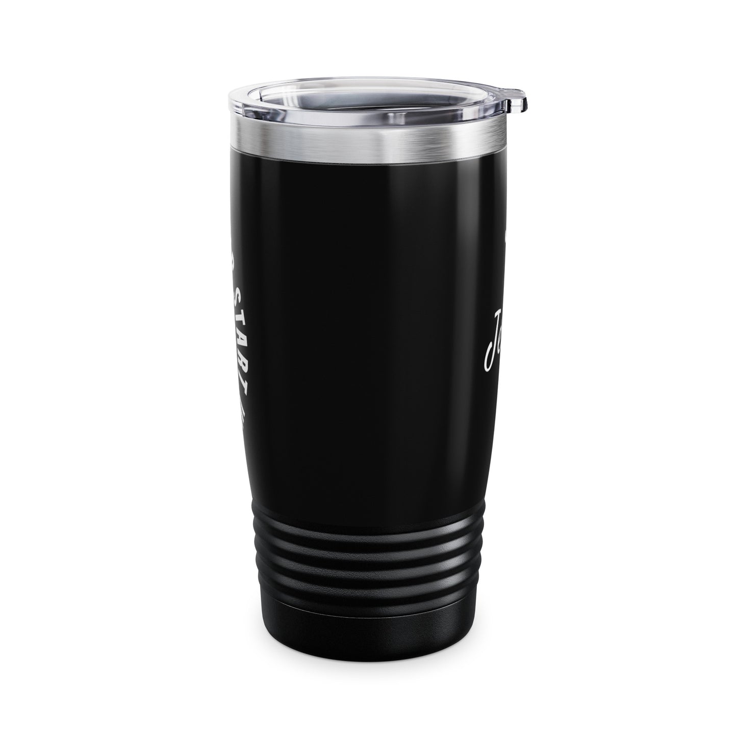 Jump Start With Jesus  Black 20oz Tumbler