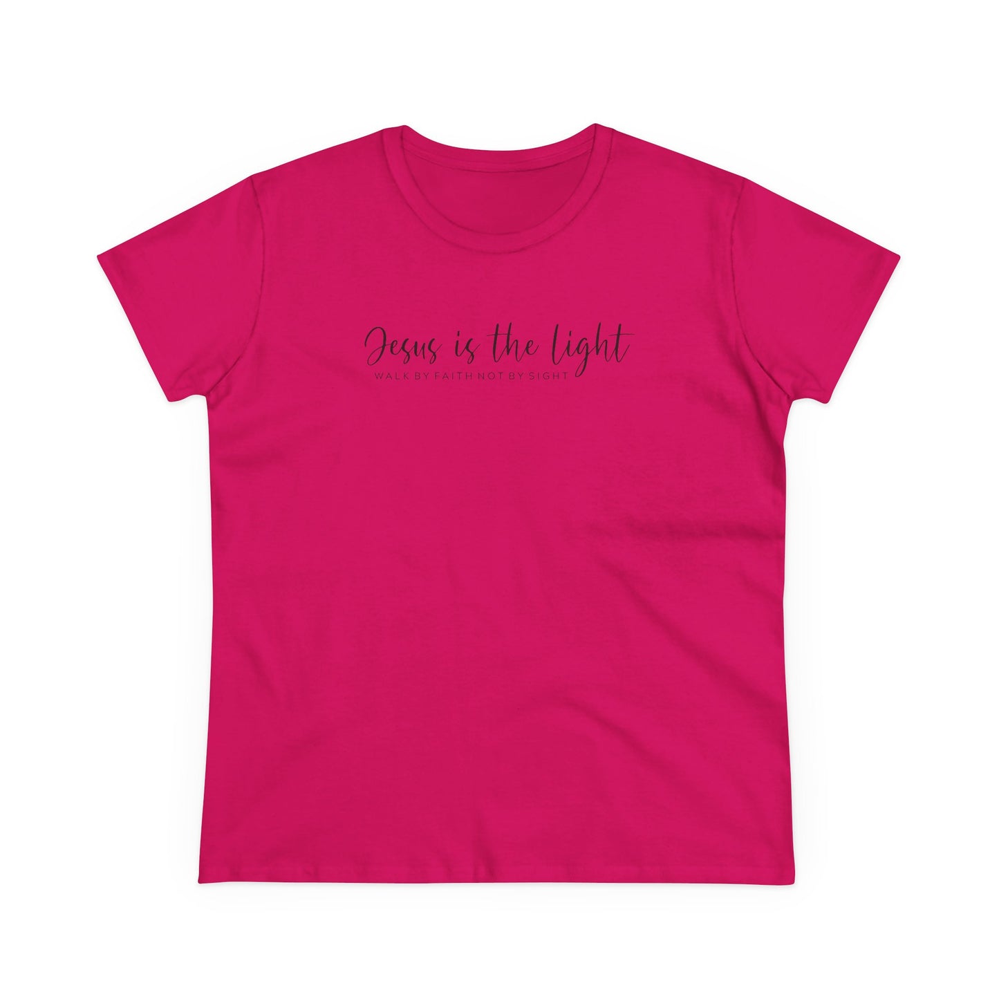Women's Tee - "Jesus is the Light" Minimalist Shirt