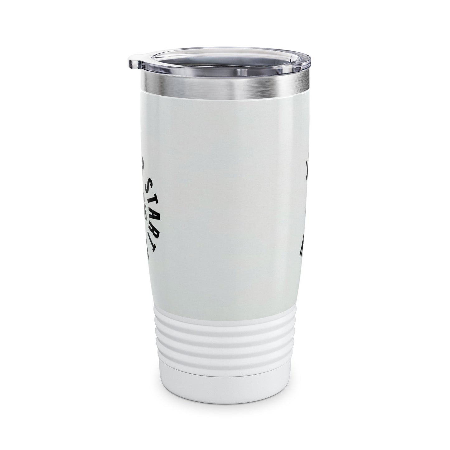 Jump Start With Jesus White Tumbler, 20oz