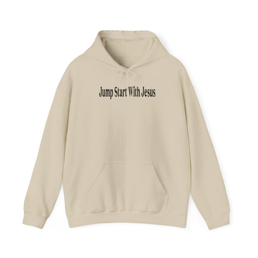 Jump Start With Jesus  Classic Logo Hoodie Blk