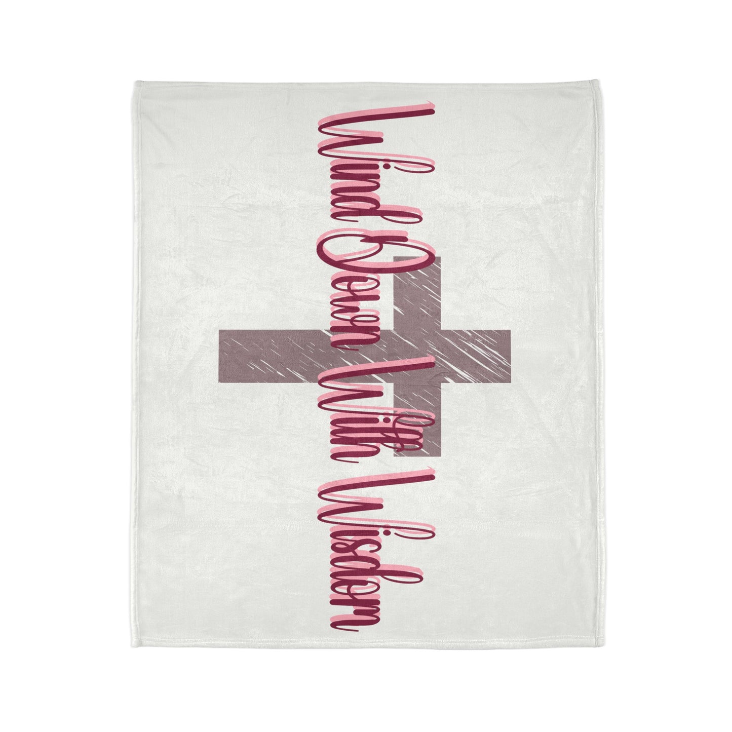 Wind Down With Wisdom Soft Polyester  Cross Blanket