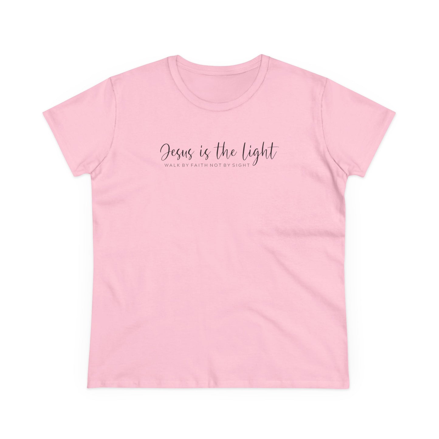 Women's Tee - "Jesus is the Light" Minimalist Shirt