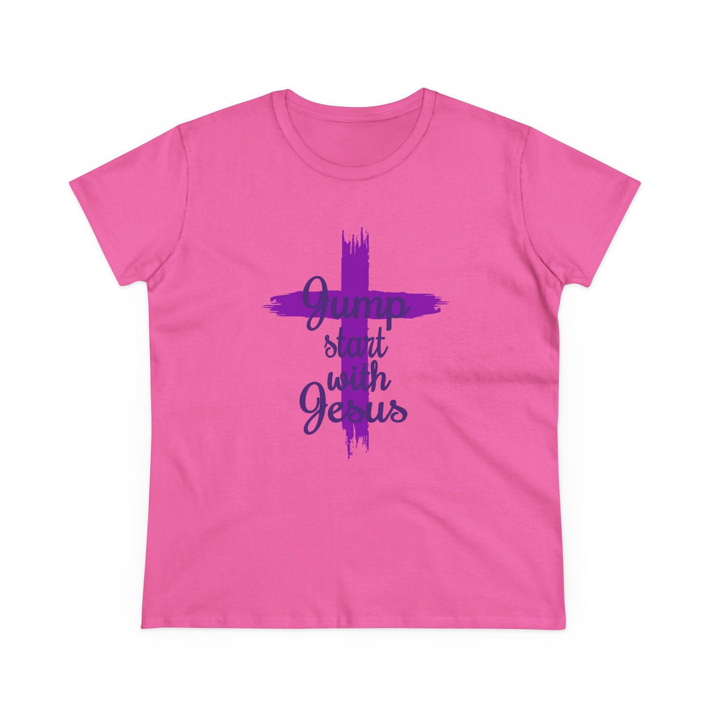 Women's Jump Start Purple Cross Tee