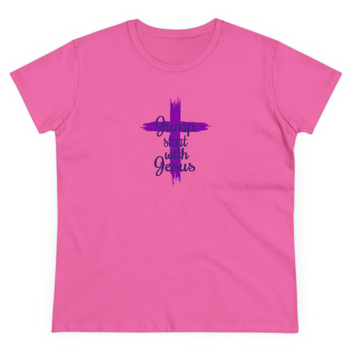 Women's Jump Start Purple Cross Tee