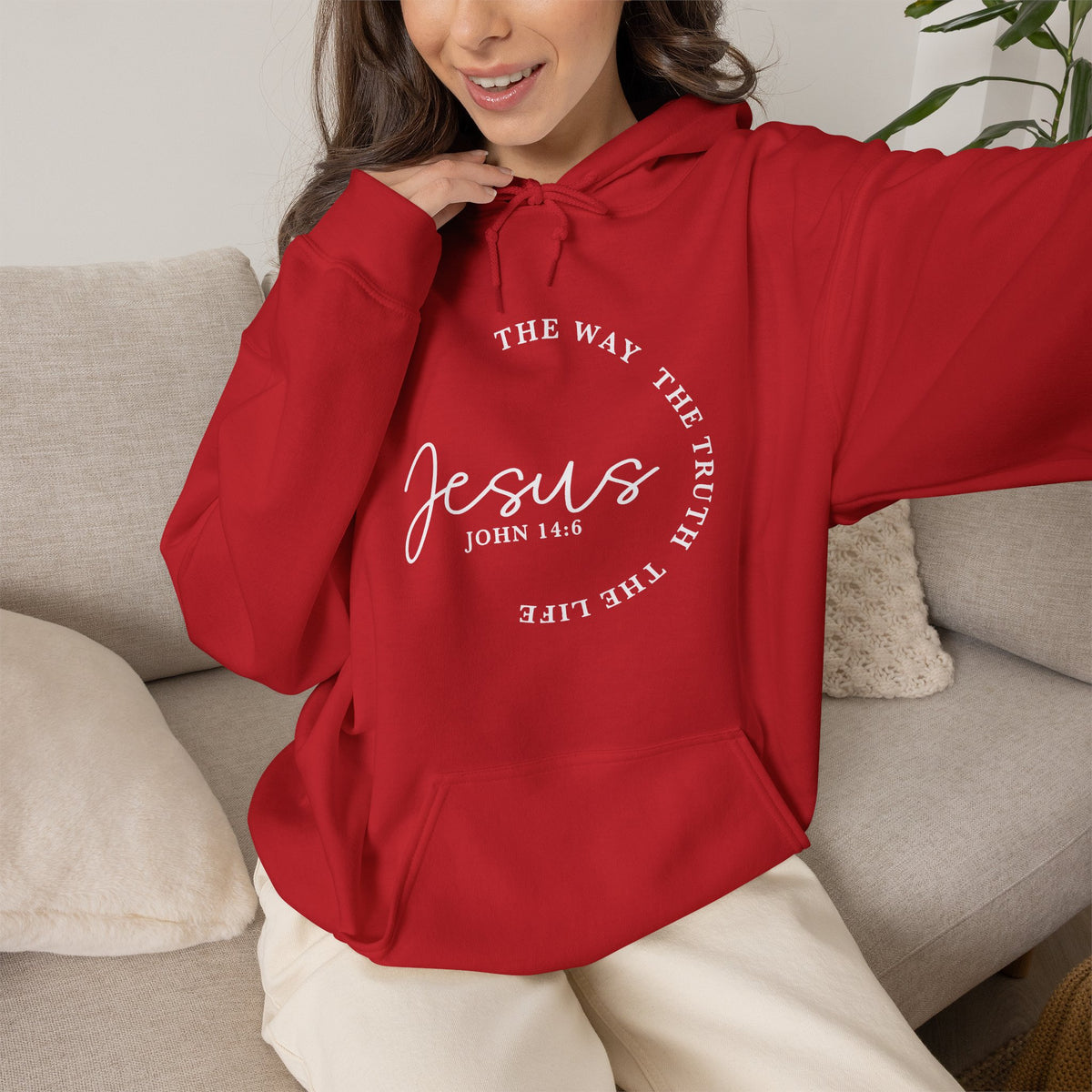 Jesus John 14:6 Hoodie – "The Way The Truth The Life" Christian Pullover