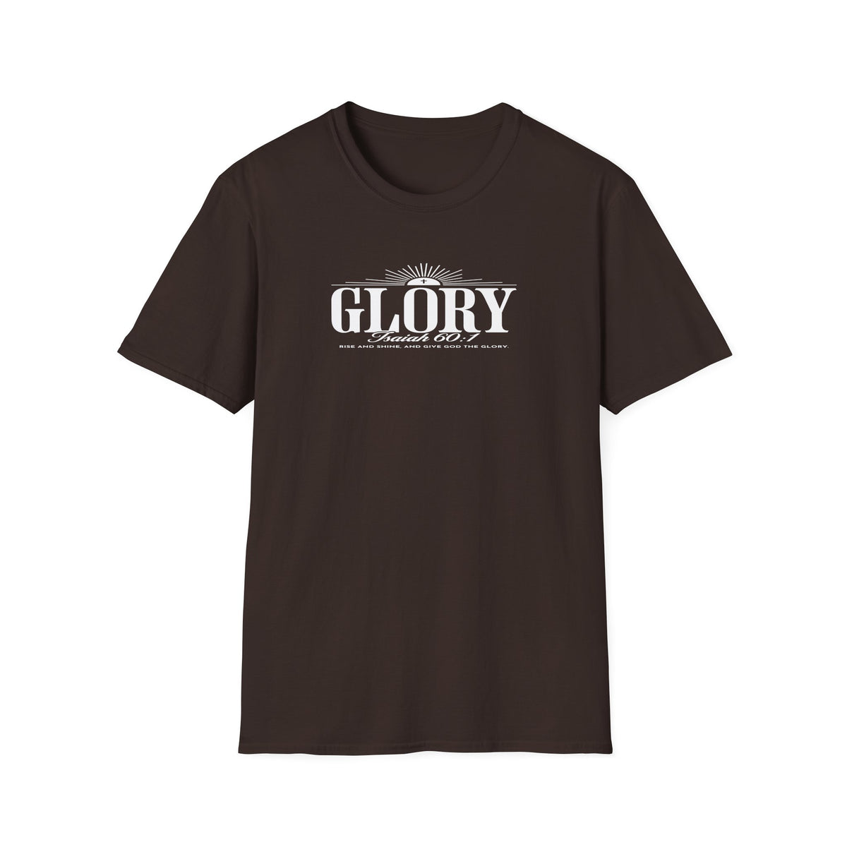 Glory Isaiah 60:1 Christian T-Shirt — Vintage Sunrise Faith Tee