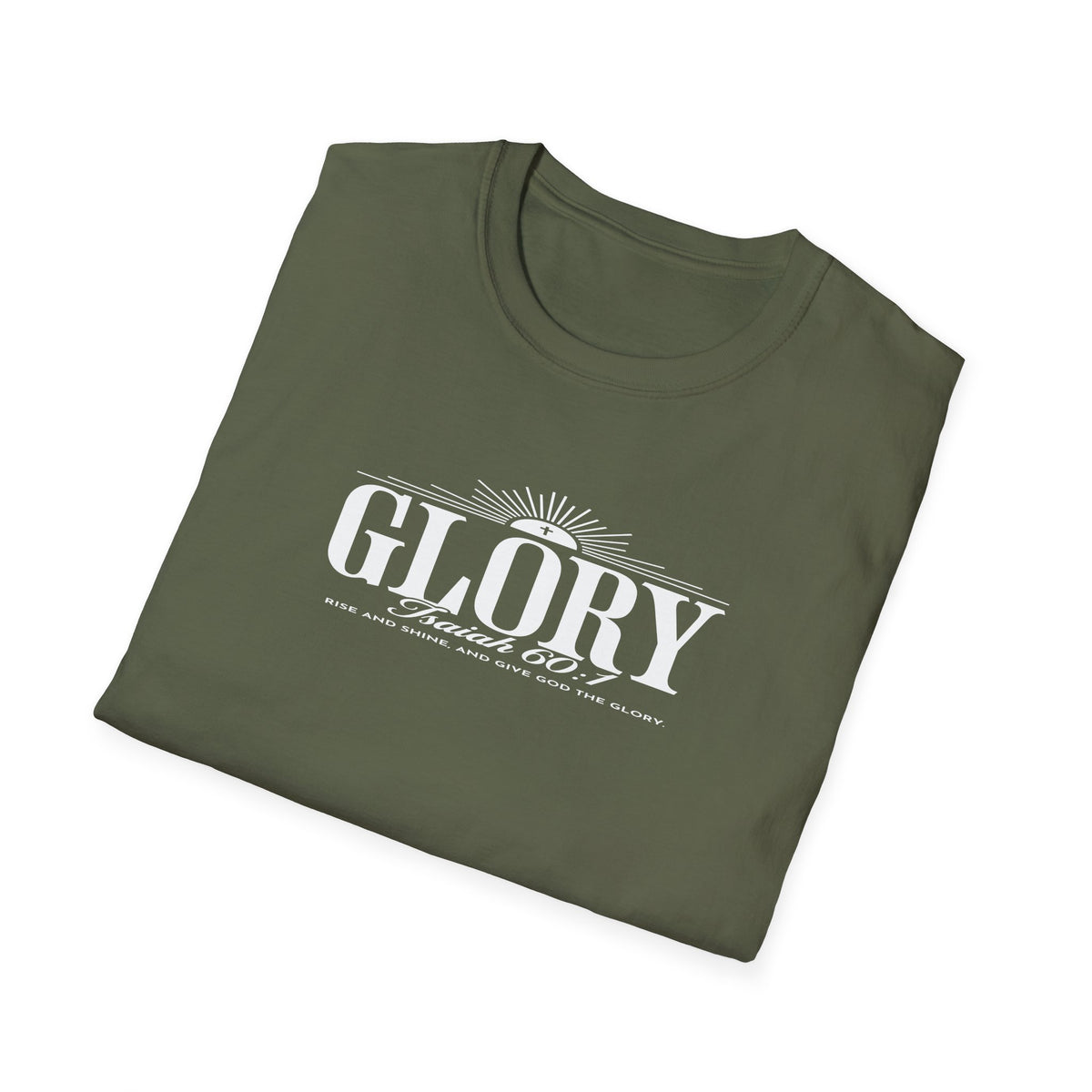 Glory Isaiah 60:1 Christian T-Shirt — Vintage Sunrise Faith Tee