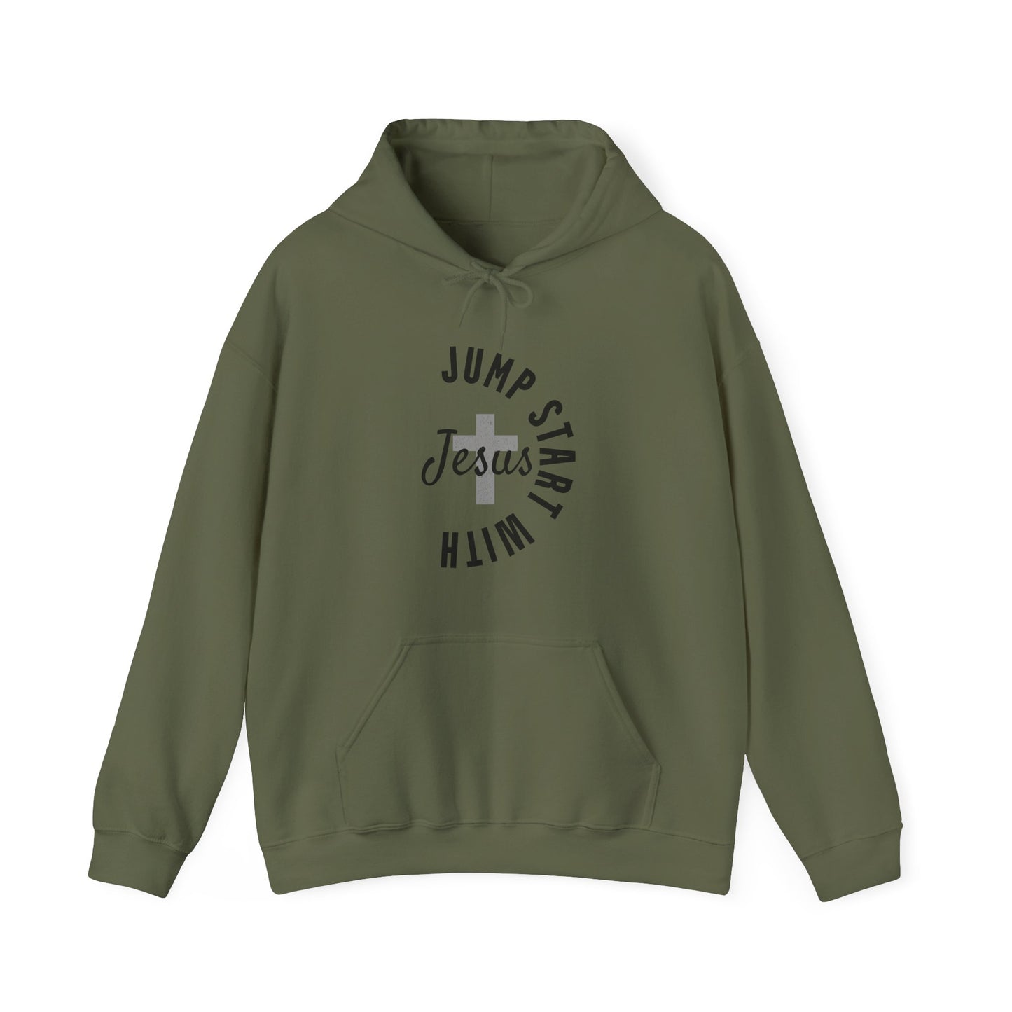 Jumpstart With Jesus Semicircle Unisex Hoodie