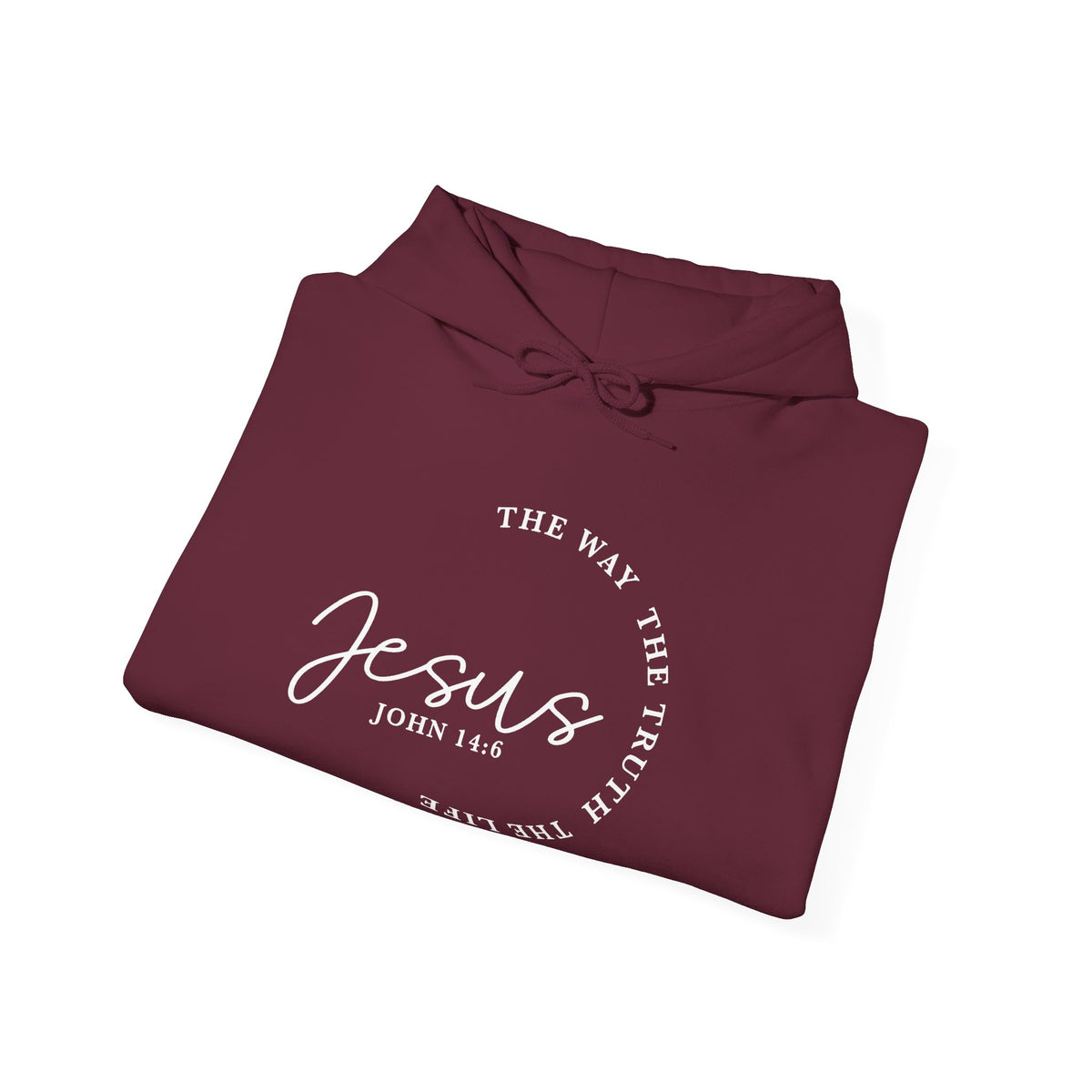 Jesus John 14:6 Hoodie – "The Way The Truth The Life" Christian Pullover