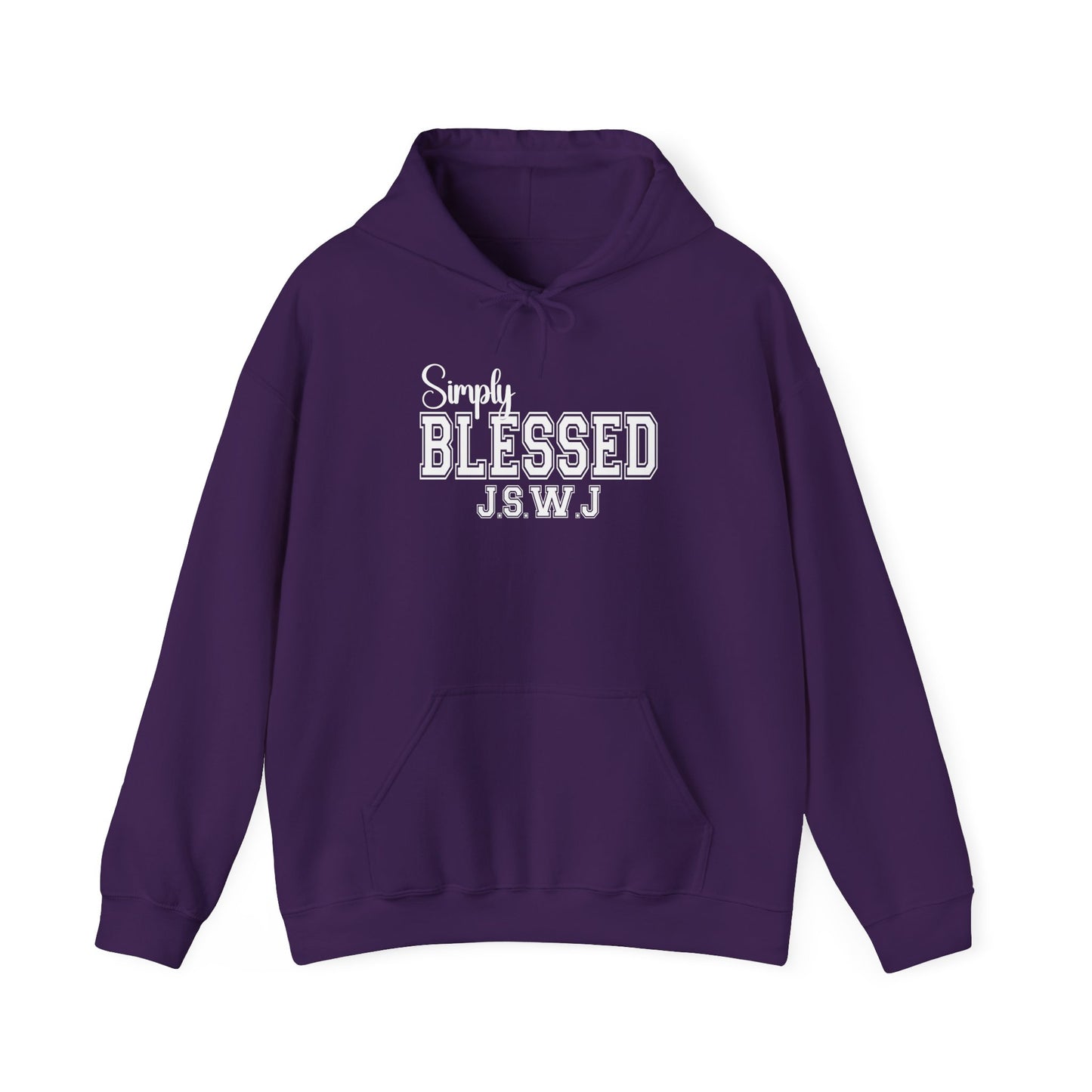 Simple Blessed Unisex Hoodie WHT Font