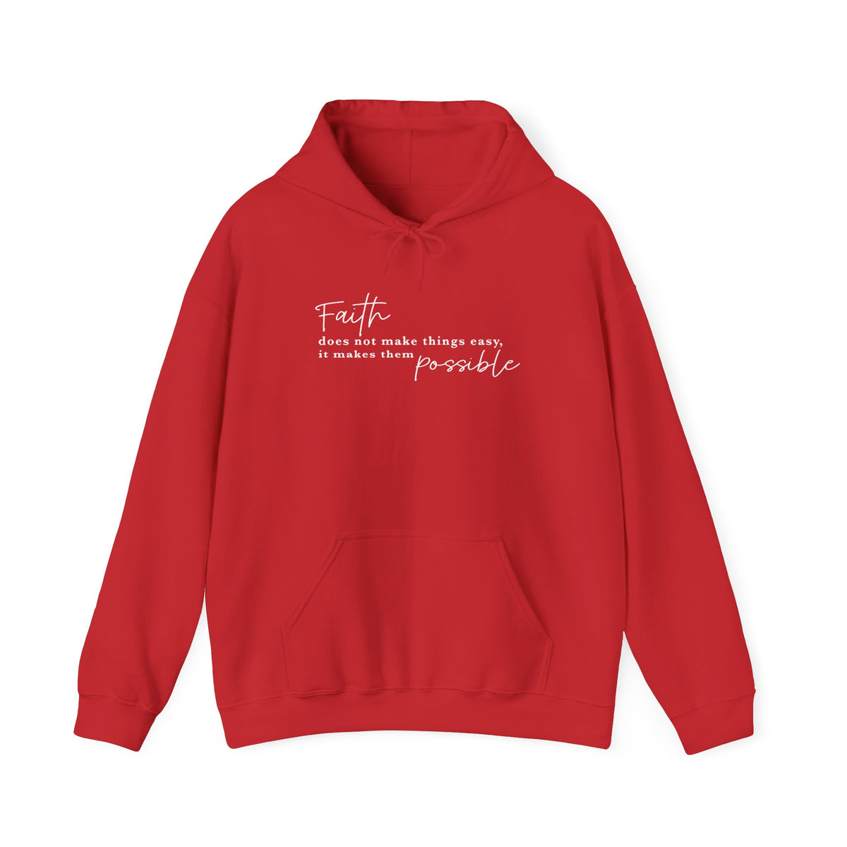 Faith Makes the Impossible Hoodie — Inspirational Christian Quote Pullover