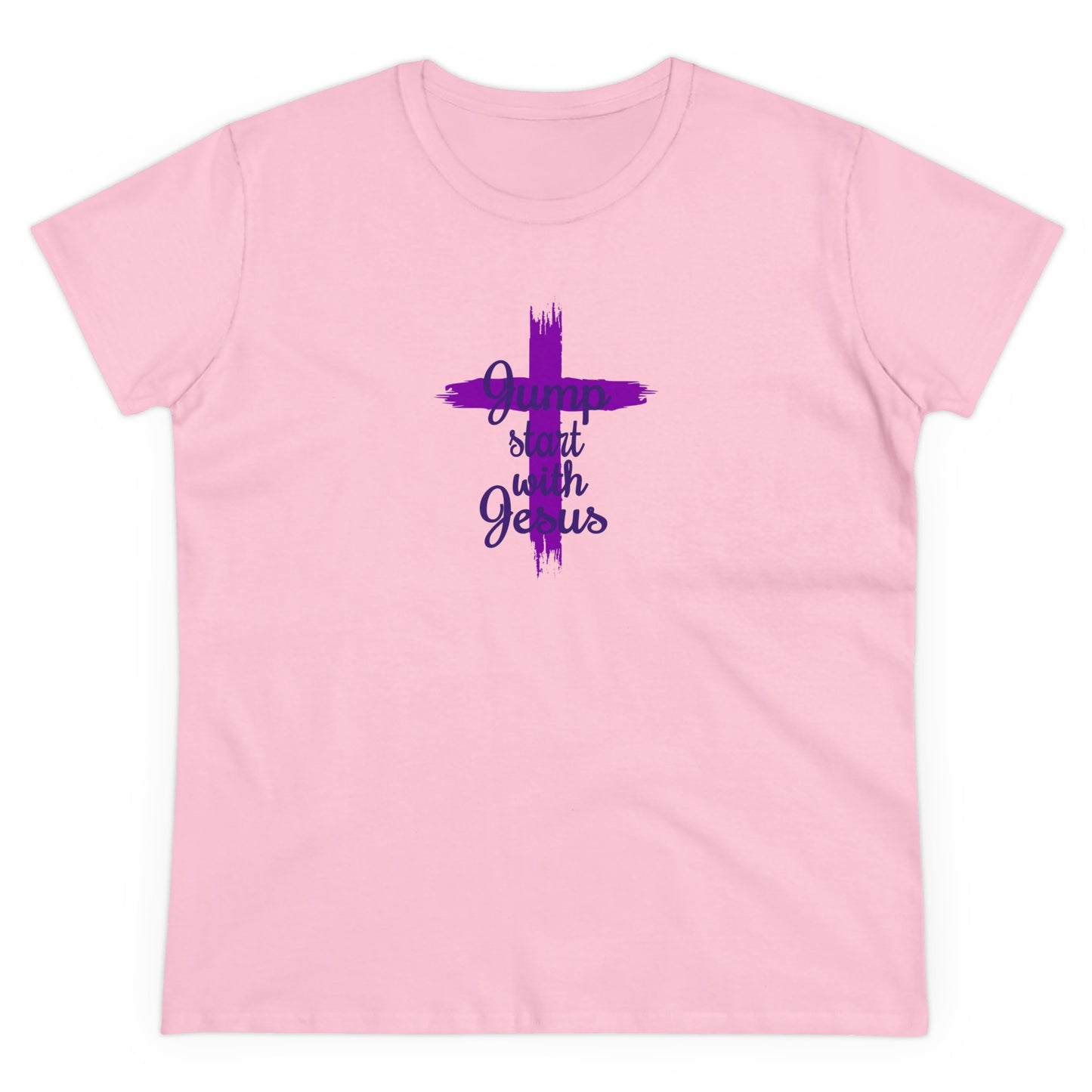 Women's Jump Start Purple Cross Tee