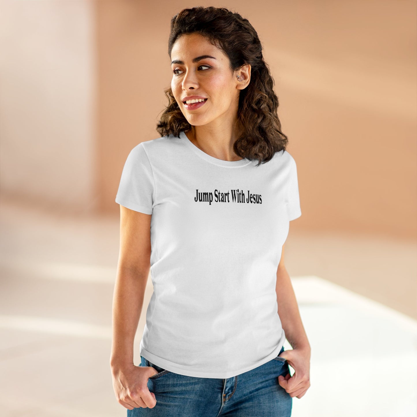 Women's Classic Jump Start Black Logo Tee