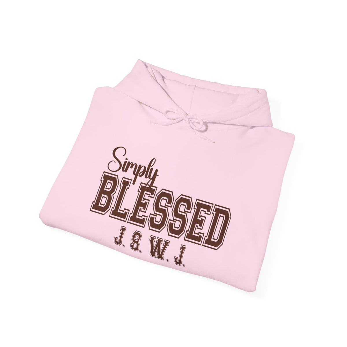 Simply Blessed Hoodie — 'Simply BLESSED' Comfort Pullover with Script & Block Lettering