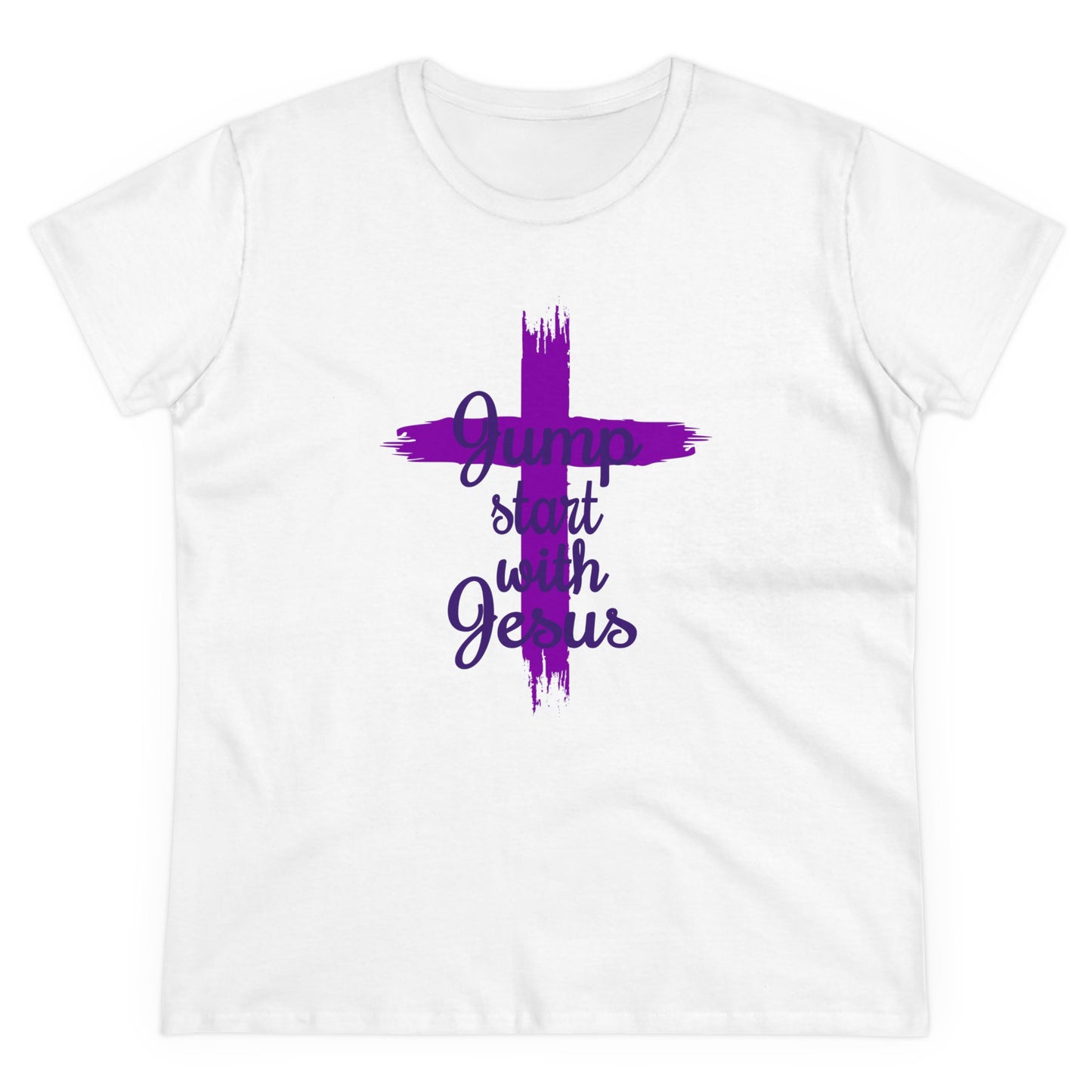 Women's Jump Start Purple Cross Tee