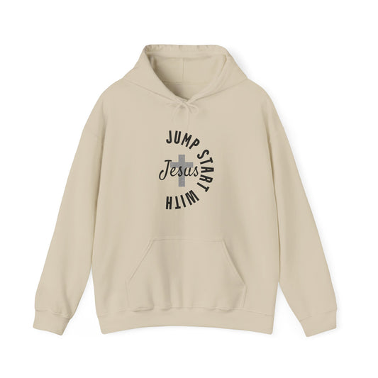 Jumpstart With Jesus Semicircle Unisex Hoodie