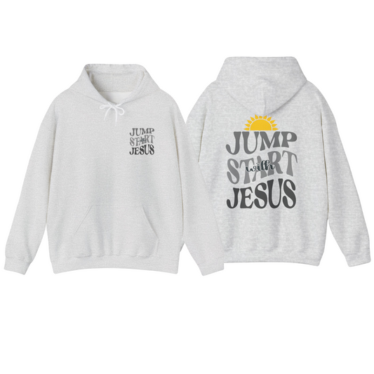 Unisex Jump Start with Jesus Wavy Hoodie MN