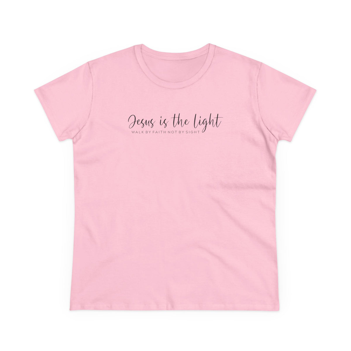 Women's Tee - "Jesus is the Light" Minimalist Shirt