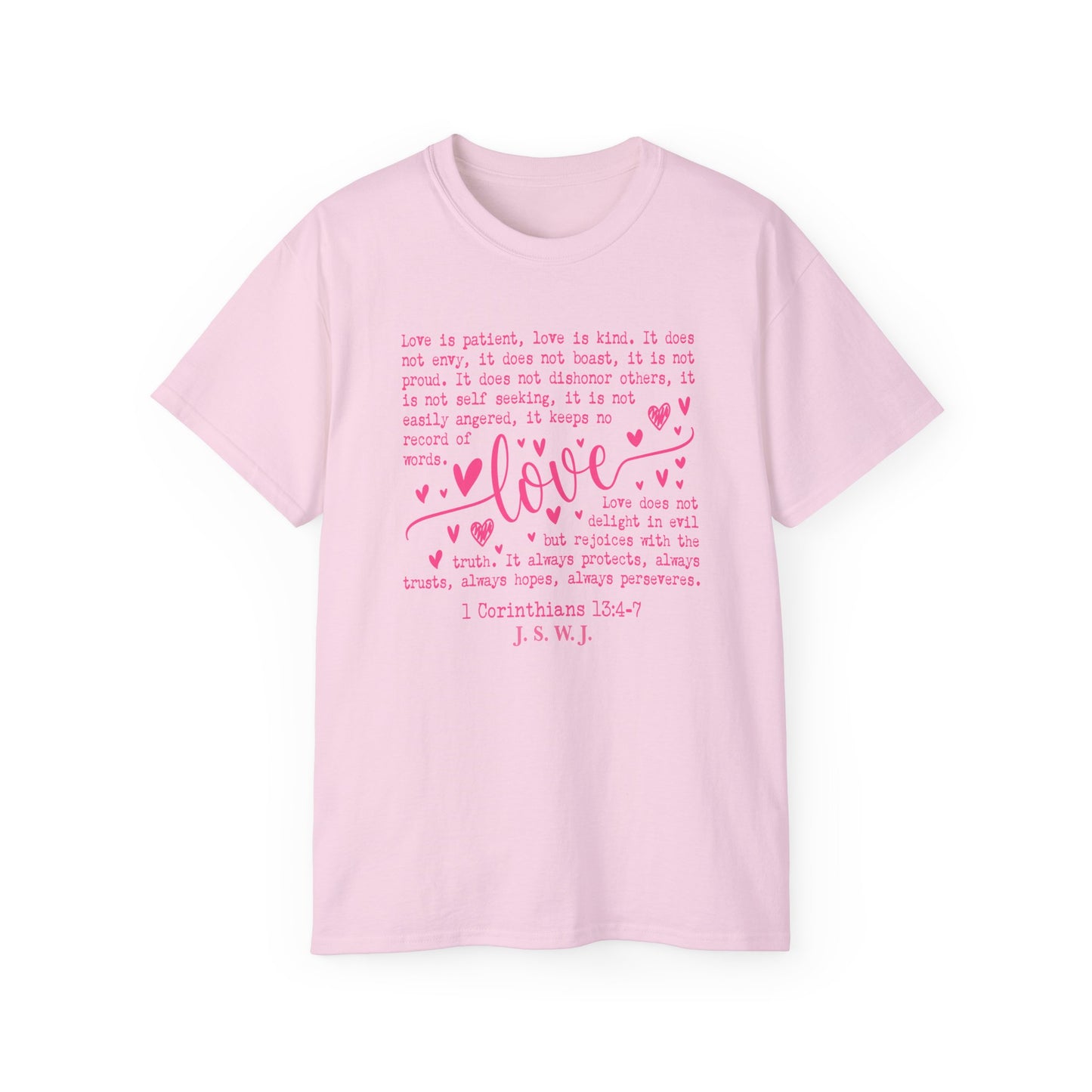 Unisex  Tee Love Pink WN
