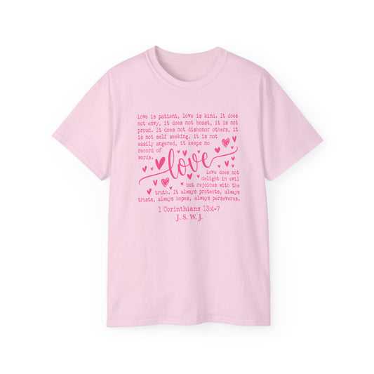 Unisex  Tee Love Pink WN