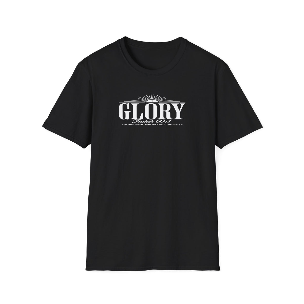 Glory Isaiah 60:1 Christian T-Shirt — Vintage Sunrise Faith Tee