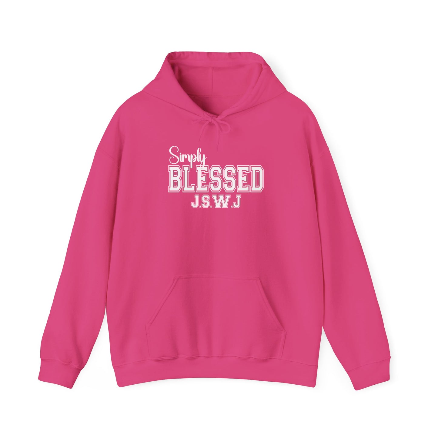 Simple Blessed Unisex Hoodie WHT Font