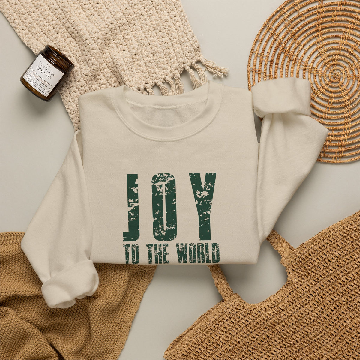 Joy to the World Christmas Crewneck Sweatshirt