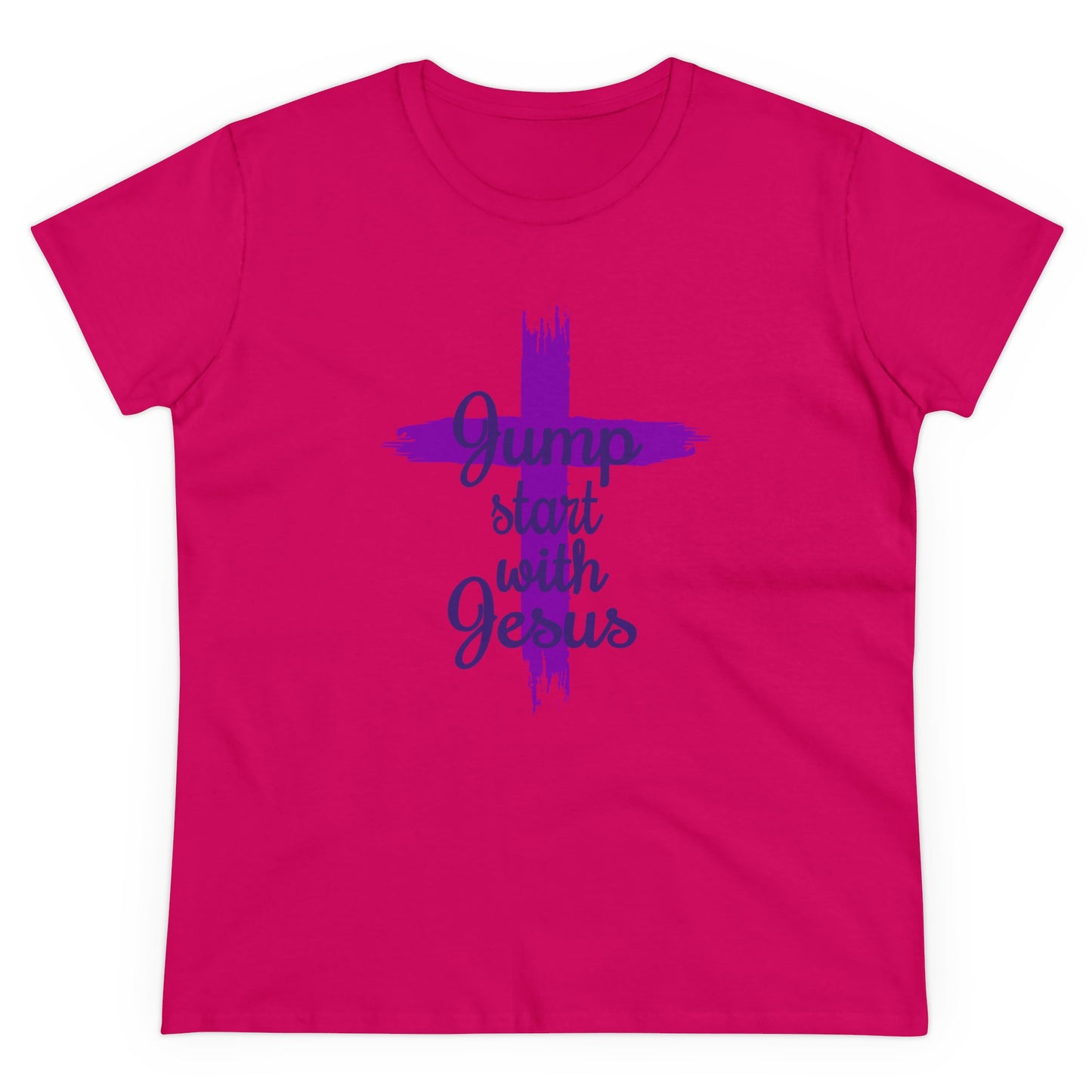 Women's Jump Start Purple Cross Tee