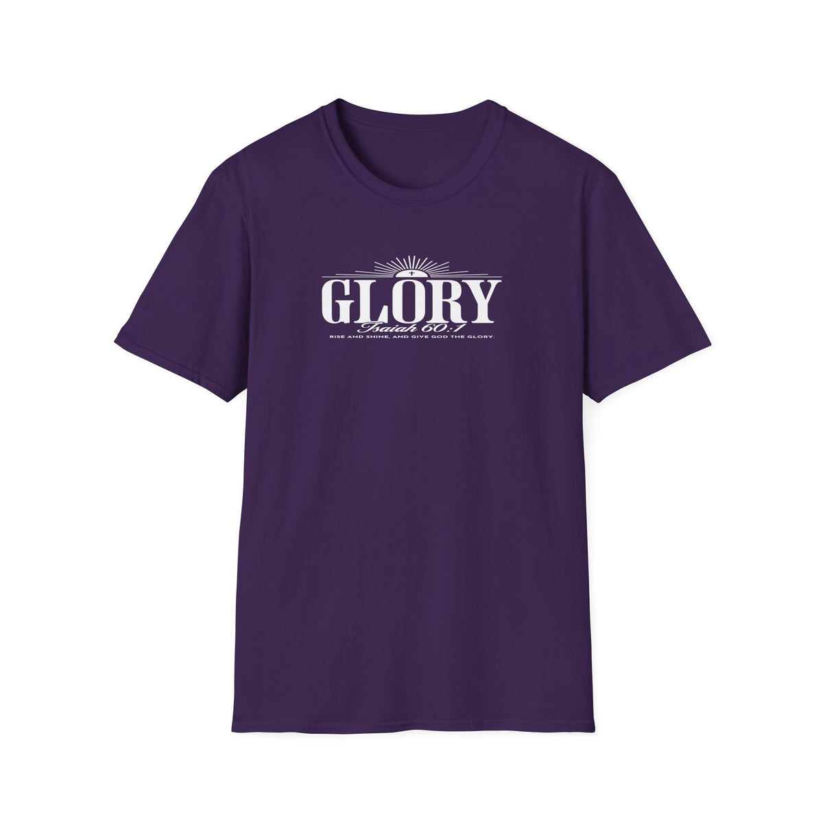Glory Isaiah 60:1 Christian T-Shirt — Vintage Sunrise Faith Tee