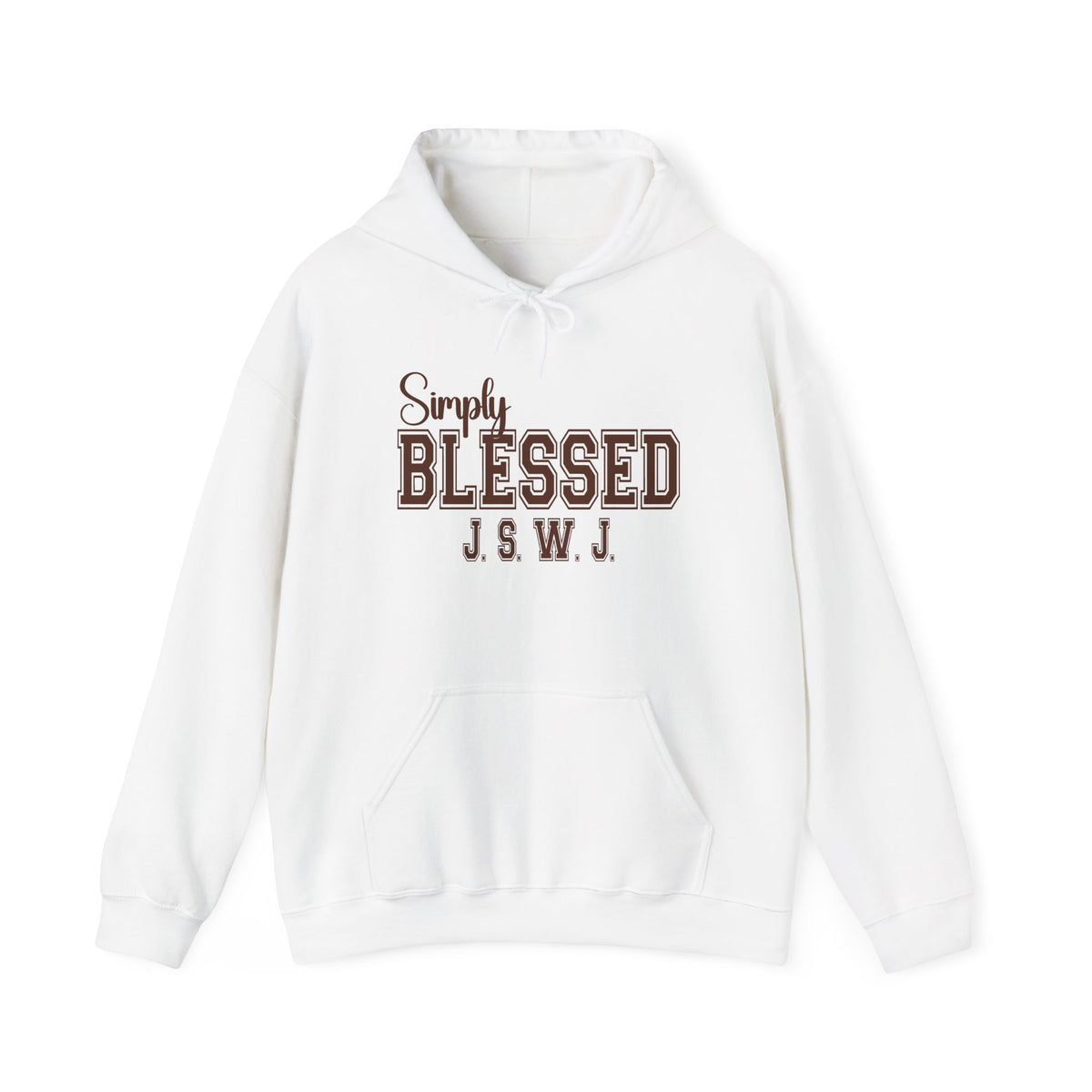 Simply Blessed Hoodie — 'Simply BLESSED' Comfort Pullover with Script & Block Lettering