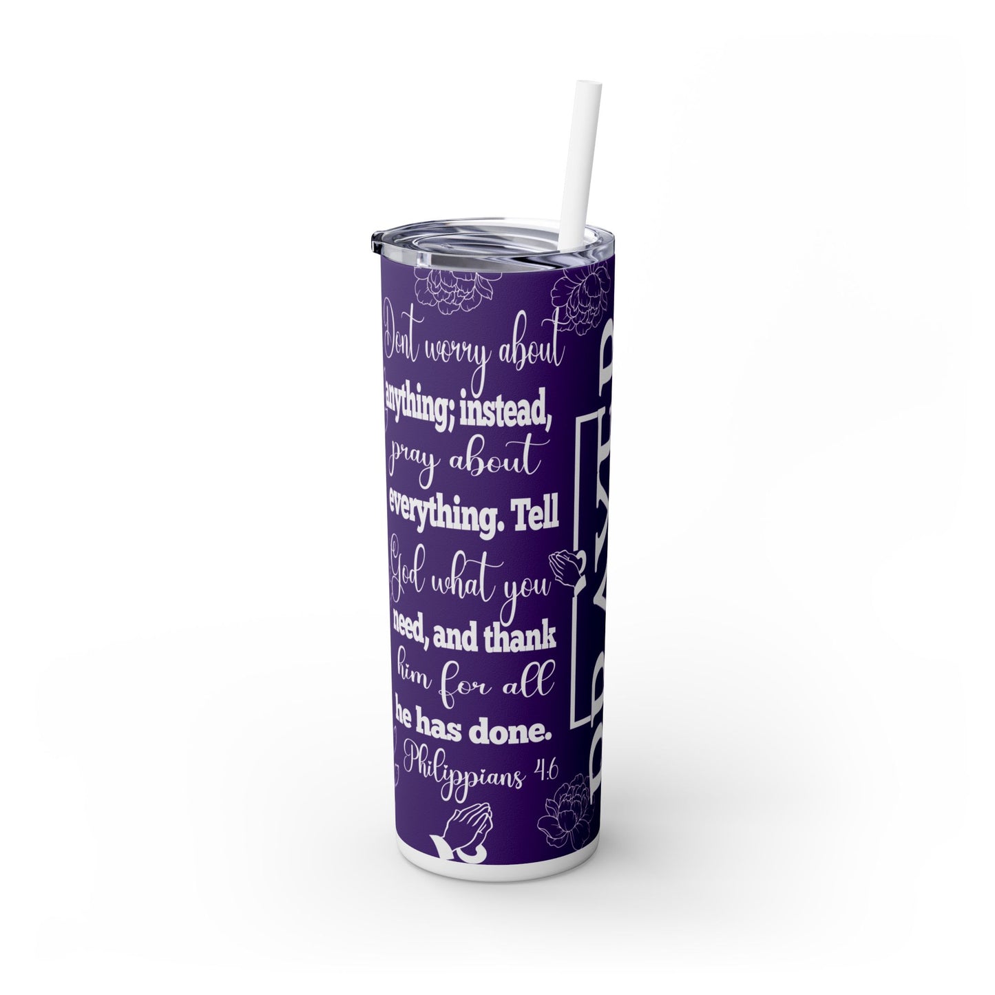 Prayer Brunch Pray Changes things Purple Tumbler