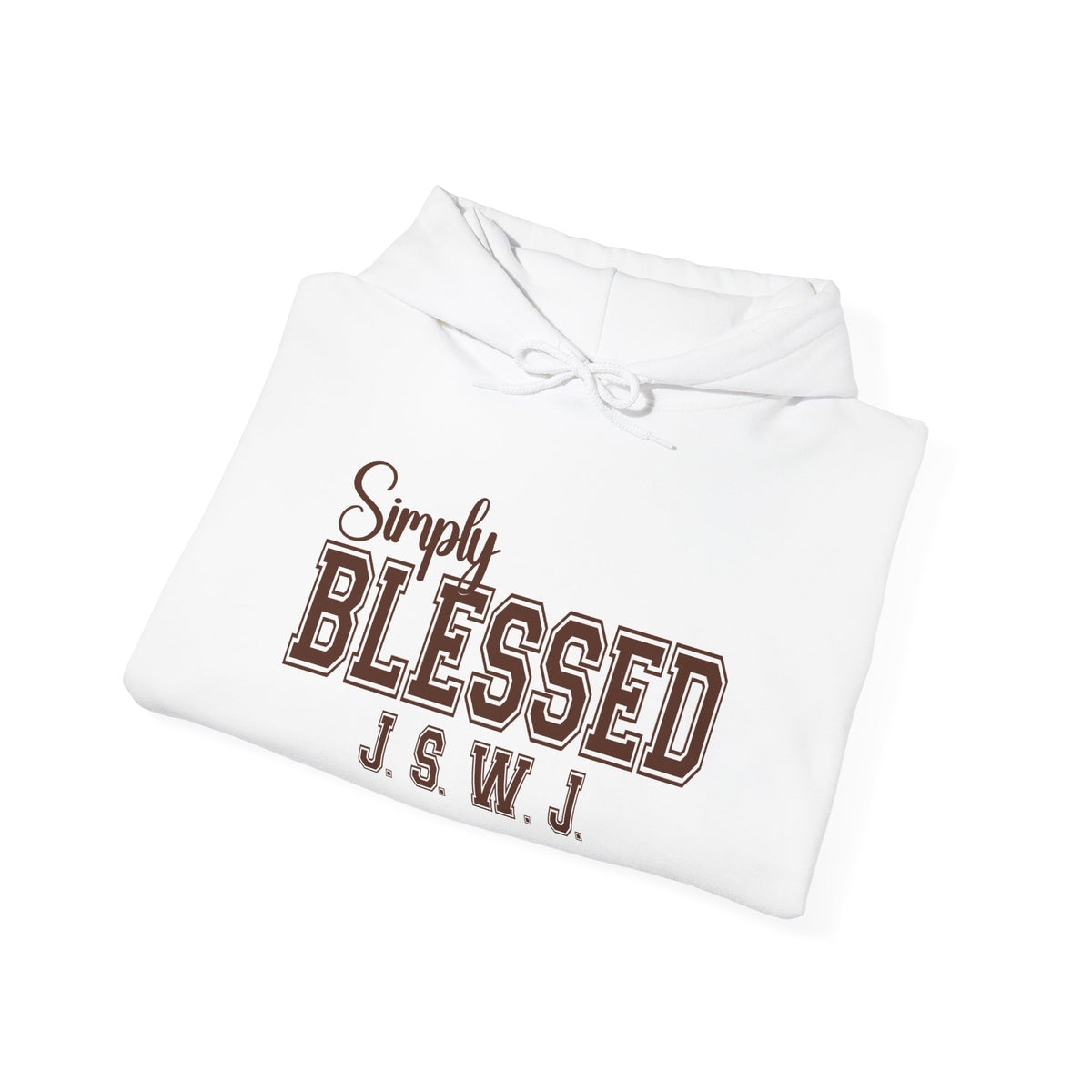 Simply Blessed Hoodie — 'Simply BLESSED' Comfort Pullover with Script & Block Lettering
