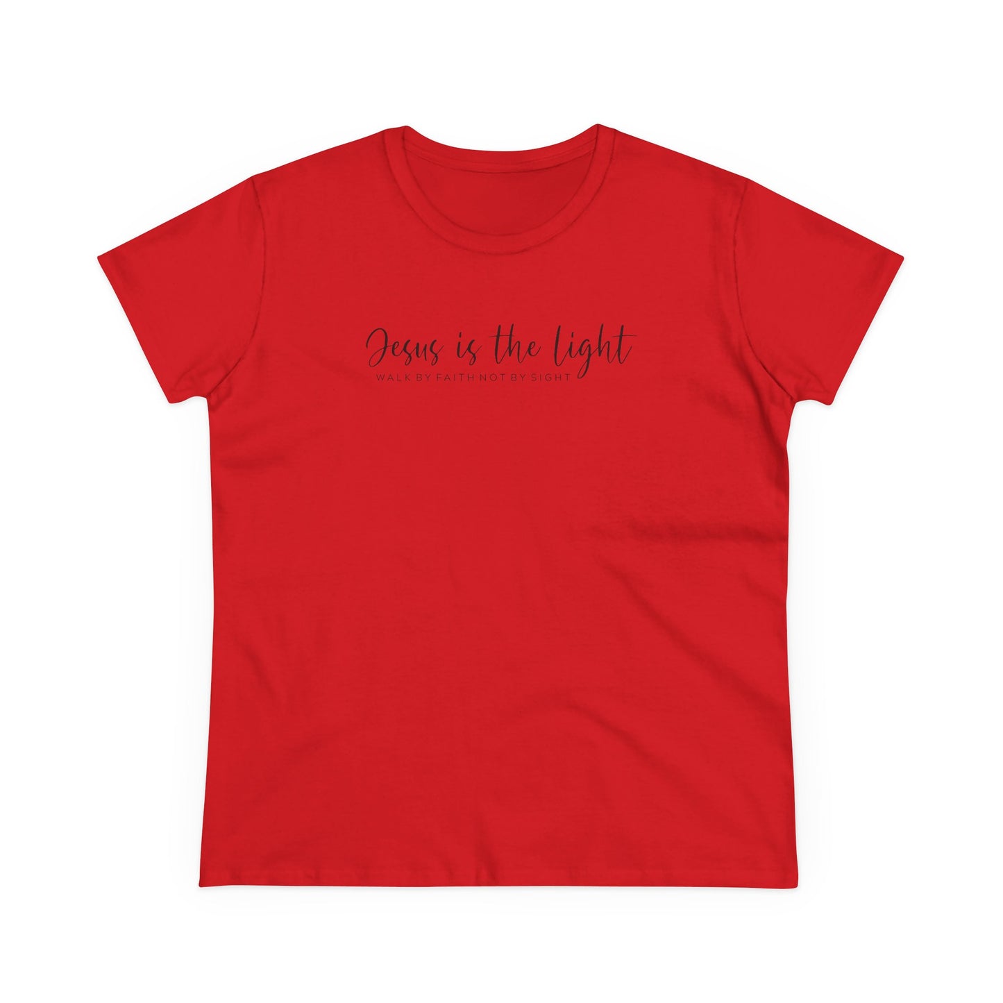Women's Tee - "Jesus is the Light" Minimalist Shirt