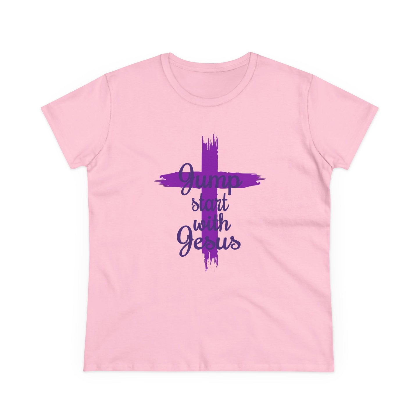 Women's Jump Start Purple Cross Tee