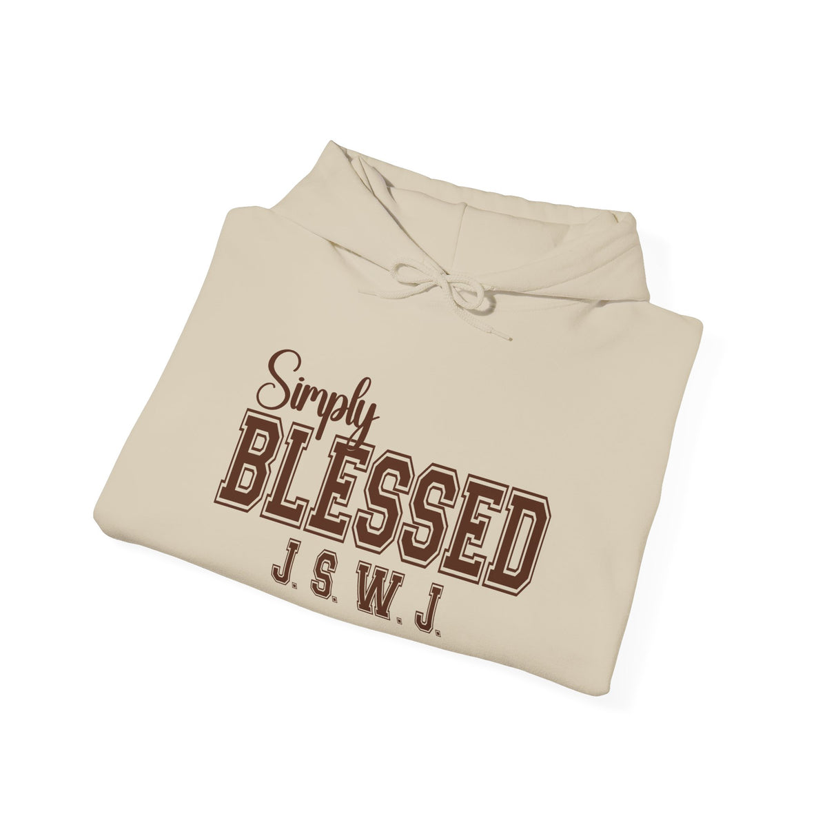Simply Blessed Hoodie — 'Simply BLESSED' Comfort Pullover with Script & Block Lettering