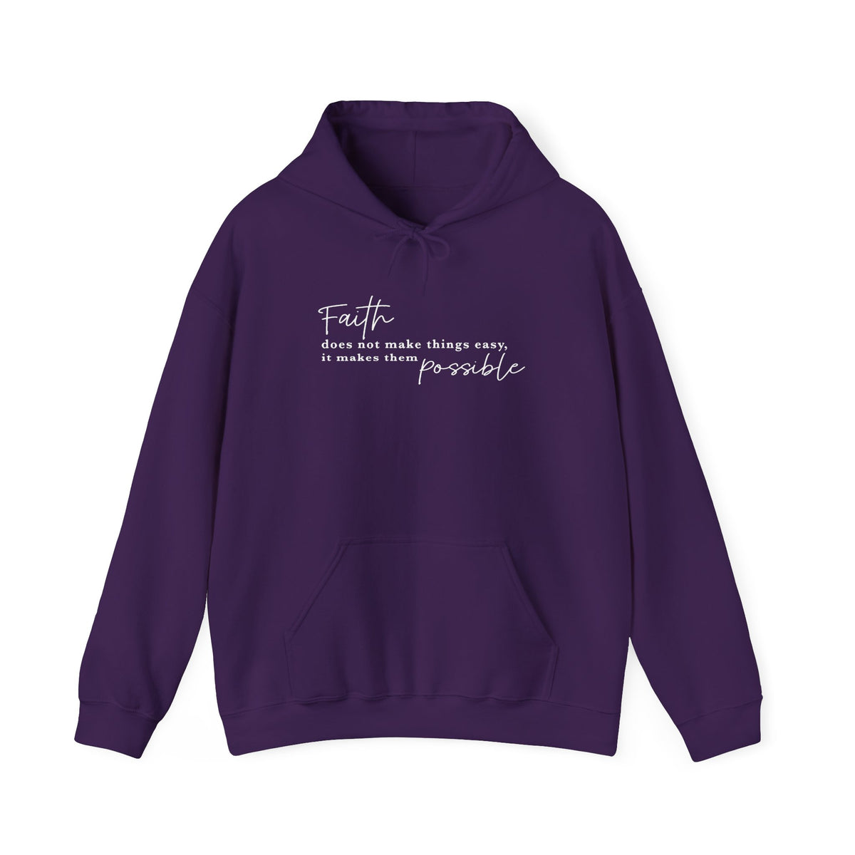 Faith Makes the Impossible Hoodie — Inspirational Christian Quote Pullover